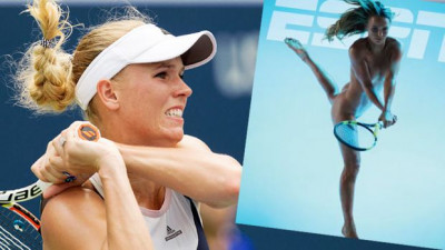 Jucătoarea daneză de tenis Carolina Wozniacki s-a dezbrăcat